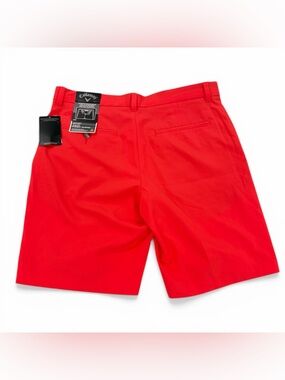 Callaway Opti Dri Golf Shorts Men 32 Teaberry Pink 9” Inseam NWT Stretch UPF 60
